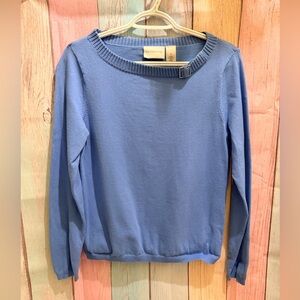 Liz Claiborne Women's Sky Blue Crew Neck Sweater
